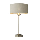 Ghedi Pasquale Table Light Chrome & Natural Linen — SantoLusso®
