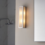 Ghedi Perpetua Bathroom 2 Wall Light Chrome/Frosted — SantoLusso®