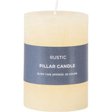 Ghedi Pillar Candle Rustic Ivory 2 Pack Small — SantoLusso®