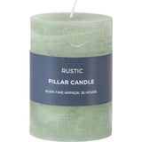 Ghedi Pillar Candle Rustic Sage 2 Pack Small — SantoLusso®