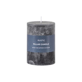Ghedi Pillar Candle Rustic Slate 2 Pack Small — SantoLusso®