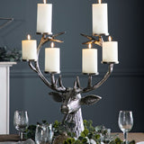Ghedi Stag Candelabra Aluminium — SantoLusso®