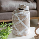 Ghedi Tarka Jar Reactive Brown White — SantoLusso®