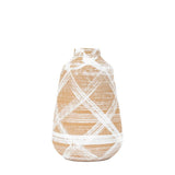 Ghedi Tarka Vase Large Reactive BrownWhite — SantoLusso®