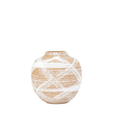 Ghedi Tarka Vase Small Reactive BrownWhite — SantoLusso®