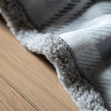 Ghedi Tartan Sherpa Throw Grey — SantoLusso®