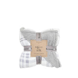 Ghedi Tartan Sherpa Throw Grey — SantoLusso®