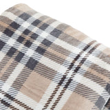 Ghedi Tartan Sherpa Throw Natural — SantoLusso®