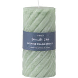Ghedi Vanilla Pillar Candle Twist Sage 2 Pack — SantoLusso®