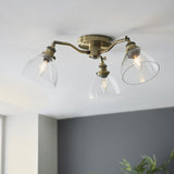 Ghedi Vespera 3 Ceiling Light Antique Brass — SantoLusso®
