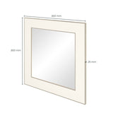 DI Designs Hampton Mirror | Small Square | Ivory Shagreen