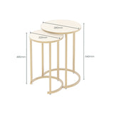DI Designs Hampton Nest Table | Ivory Shagreen | 2 piece