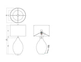 DI Designs Lamp – Large Round Gesso