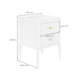 DI Designs Abberley Bedside | White | 2 Drawers