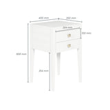 DI Designs Radford Bedside | White | 2 Drawers