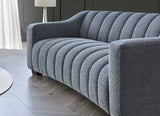 Aluxo Astoria 3 Seater Sofa In Iron Boucle Fabric - SantoLusso