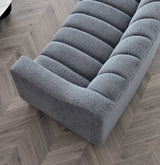 Aluxo Astoria 3 Seater Sofa In Iron Boucle Fabric - SantoLusso