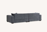 Aluxo Dakota 4 Seater With Chaise In Charcoal Boucle - SantoLusso