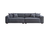 Aluxo Dakota 4 Seater With Chaise In Charcoal Boucle - SantoLusso