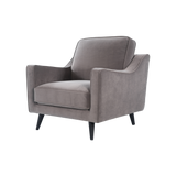 Twenty10 Daffy Armchair in Stone Grey Velvet — SantoLusso®