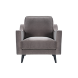 Twenty10 Daffy Armchair in Stone Grey Velvet — SantoLusso®