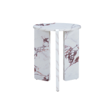 Twenty10 Halo Side Table Marble Effect in Violetta — SantoLusso®