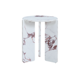 Twenty10 Halo Side Table Marble Effect in Violetta — SantoLusso®