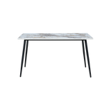 Twenty10 Horizon Medium Dining Table Marble Effect in Pandora — SantoLusso®