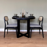 Twenty10 Iris Dining Table 90cms in Wenge (Black Stained Oak) — SantoLusso®