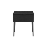 Twenty10 Luna Single Drawer Bedside in Black — SantoLusso®