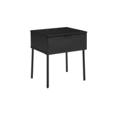 Twenty10 Luna Single Drawer Bedside in Black — SantoLusso®