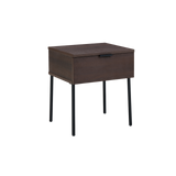 Twenty10 Luna Single Drawer Bedside in Espresso — SantoLusso®