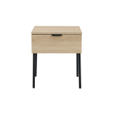 Twenty10 Luna Single Drawer Bedside in Oak — SantoLusso®