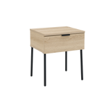 Twenty10 Luna Single Drawer Bedside in Oak — SantoLusso®