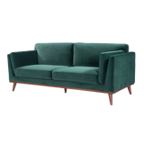 Twenty10 Mickey 3 Seat Sofa in Emerald Green Velvet — SantoLusso®