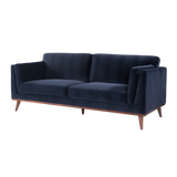Twenty10 Mickey 3 Seat Sofa in Midnight Blue Velvet — SantoLusso®