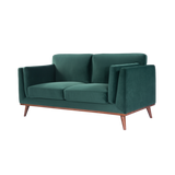 Twenty10 Mickey 2 Seat Sofa in Emerald Green Velvet — SantoLusso®