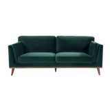 Twenty10 Mickey 3 Seat Sofa in Emerald Green Velvet — SantoLusso®