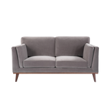 Twenty10 Mickey 2 Seat Sofa in Stone Grey Velvet — SantoLusso®