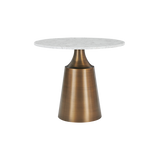 Twenty10 Olive Dining Table in Bronze & White Marble — SantoLusso®