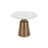 Twenty10 Olive Dining Table in Bronze & White Marble — SantoLusso®