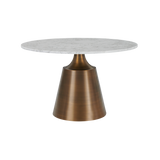 Twenty10 Olive Large Dining Table in Bronze & White Marble — SantoLusso®