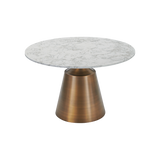 Twenty10 Olive Large Dining Table in Bronze & White Marble — SantoLusso®