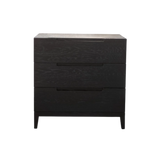Twenty10 Orchid 3 Drawer Chest in Wenge (Black Stained Oak) — SantoLusso®