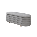 Twenty10 Ripple Ottoman in Dove Boucle — SantoLusso®