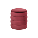 Twenty10 Ripple Round Stool in Burgundy — SantoLusso®
