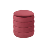 Twenty10 Ripple Round Stool in Burgundy — SantoLusso®