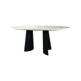 Twenty10 Rosemary Oval Dining Table in Black & White Marble — SantoLusso®
