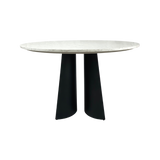 Twenty10 Rosemary Round Dining Table in Black & White Marble — SantoLusso®