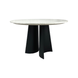 Twenty10 Rosemary Round Dining Table in Black & White Marble — SantoLusso®